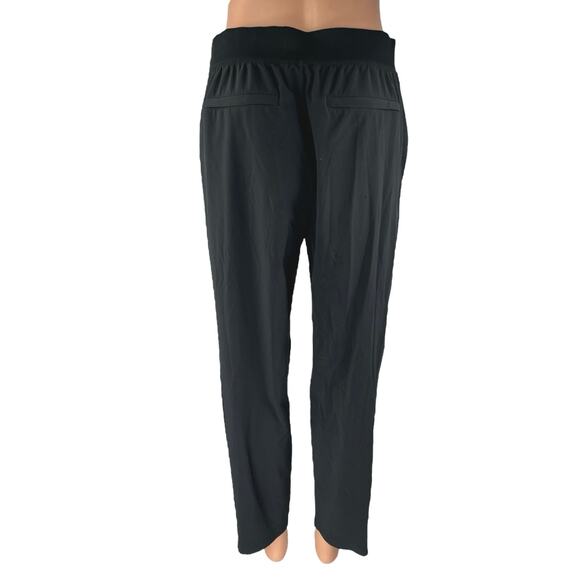 Athleta Women's Black High Waist Straight Leg Athletic Trousers Pants Size 6 - Picture 3 of 5